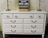 Vintage Dresser with Coral Hardware