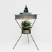 Atomic Glass Top Side Table