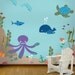 Ocean Wall Stencils for Girls Room, Underwater Girls Wall Mural - 45 Sea Theme Wall Stencils - FREE SHIPPING (USA)