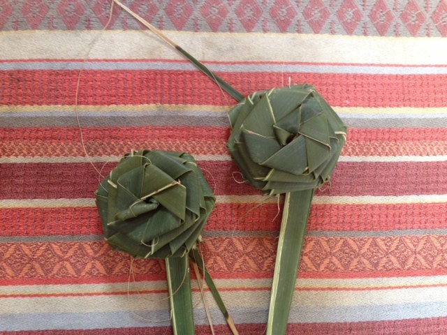 Hand Woven Palmetto Frond Flowers