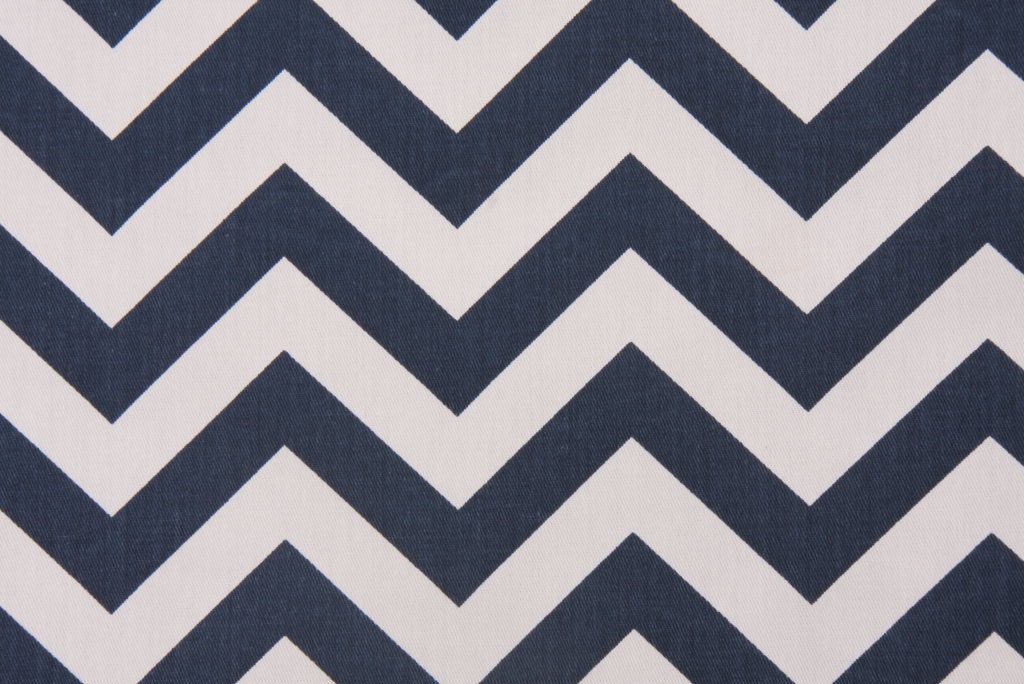 Designer Curtains - Pair of Decorative Designer Custom Curtains Drapes  50 x 95 Navy Blue and White Chevron Zig Zag