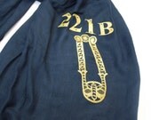 221B Baker Street Black Pashmina Scarf