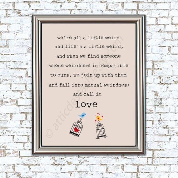 Mutual Weirdness 8x10 Love Bird Print