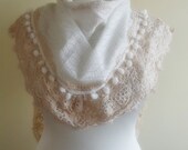 SALE triangle knitted shawl gift for her christmas valentines day gift bridal nr. 03