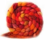 Buy 3 Get 1 Free - sw bfl alpaca nylon top OBLIVION roving hand painted 4.4oz