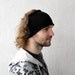 Knitted Mens Headband Guys knit hair wrap - Black Unisex Adults Dread band