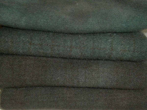 CEDAR Green Hand Dyed Wool Fabric  for Rug Hooking, Penny Rug,  Applique Half Yard Bundle