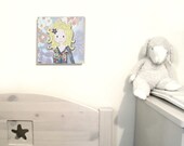 Girls Canvas Picture - A Blonde Girl with a Flower in her Hair