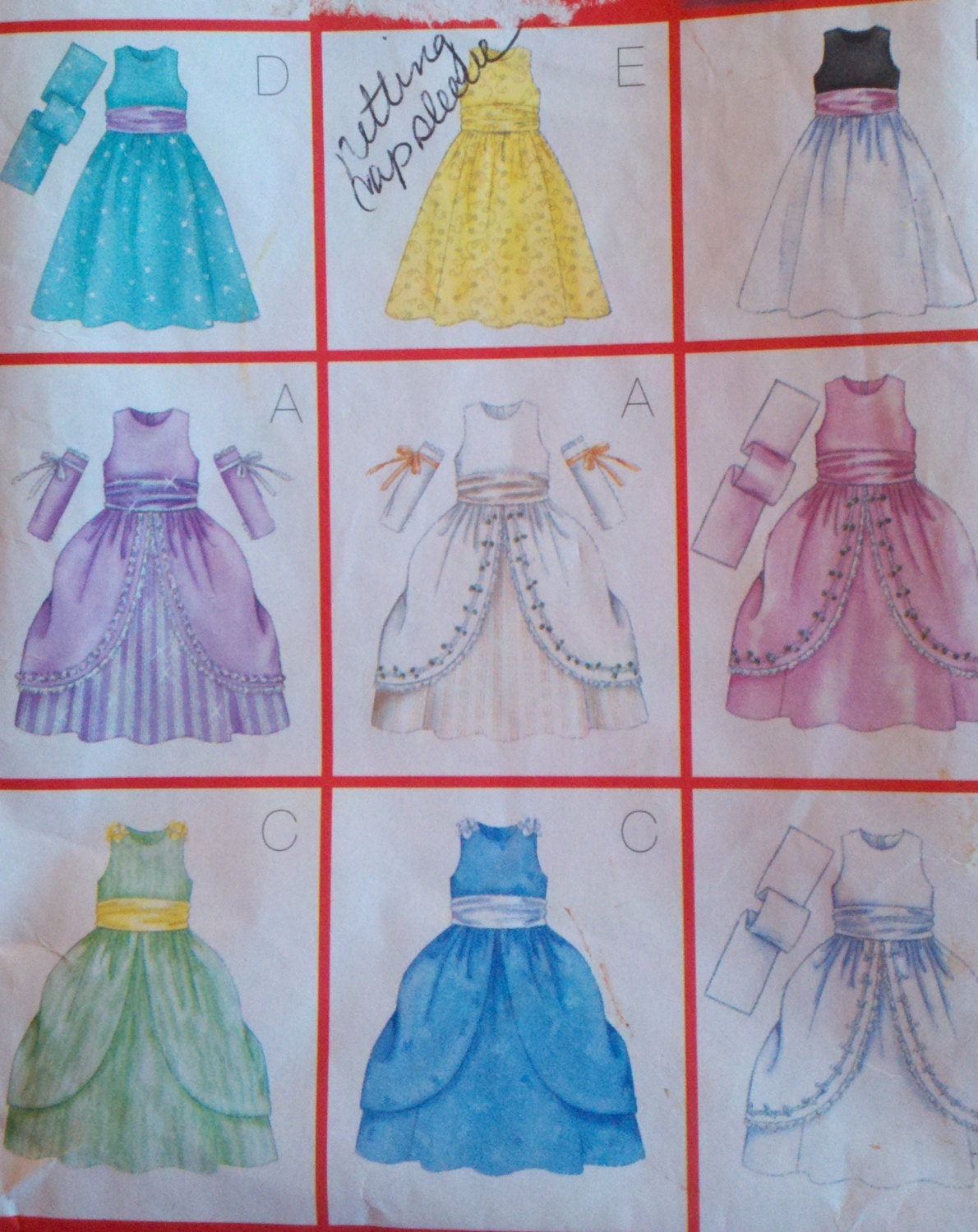 Girls Sewing Pattern Steampunk Victorian Dresses Butterick 6848 Breast 21-24"