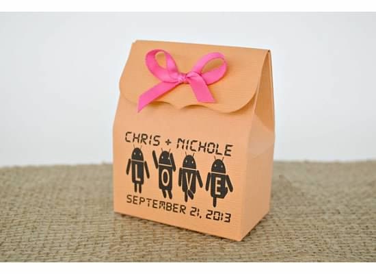 Robot Love Custom Bath Soak Shower Favors: 10 Personalized Bags