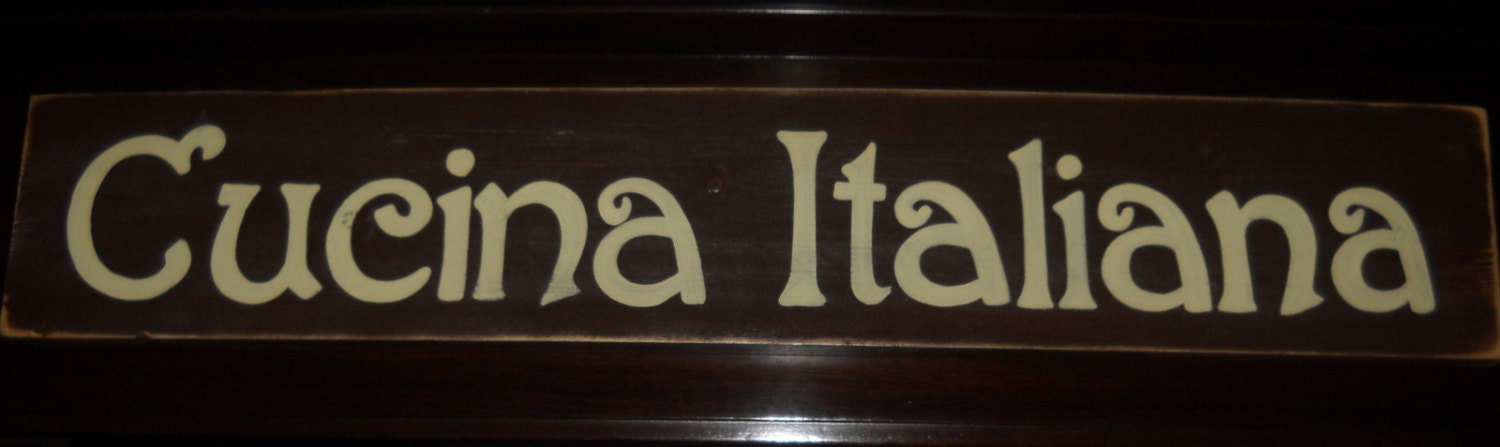 CUCINA ITALIANA Italian Kitchen Chef Decor Sign Plaque U Pick Color
