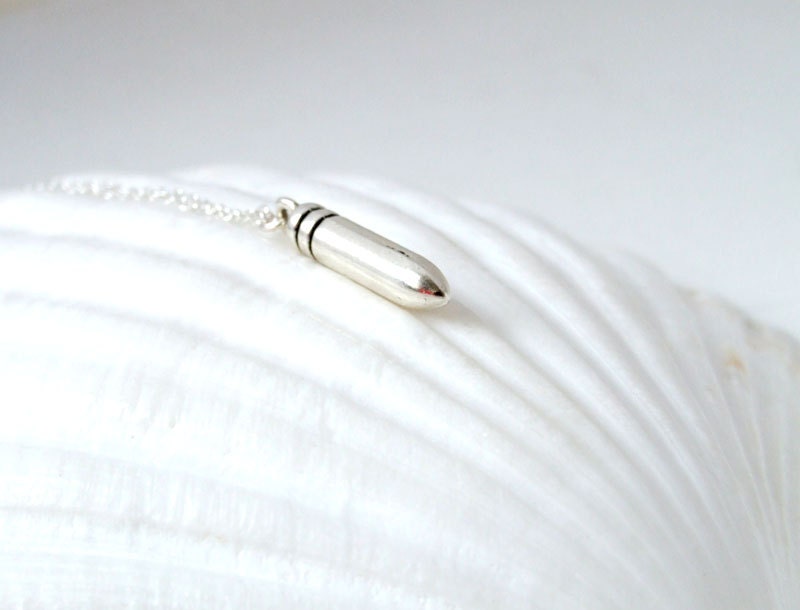 Silver Bullet Necklace - Edgy, Whimsical, Cool Jewelry
