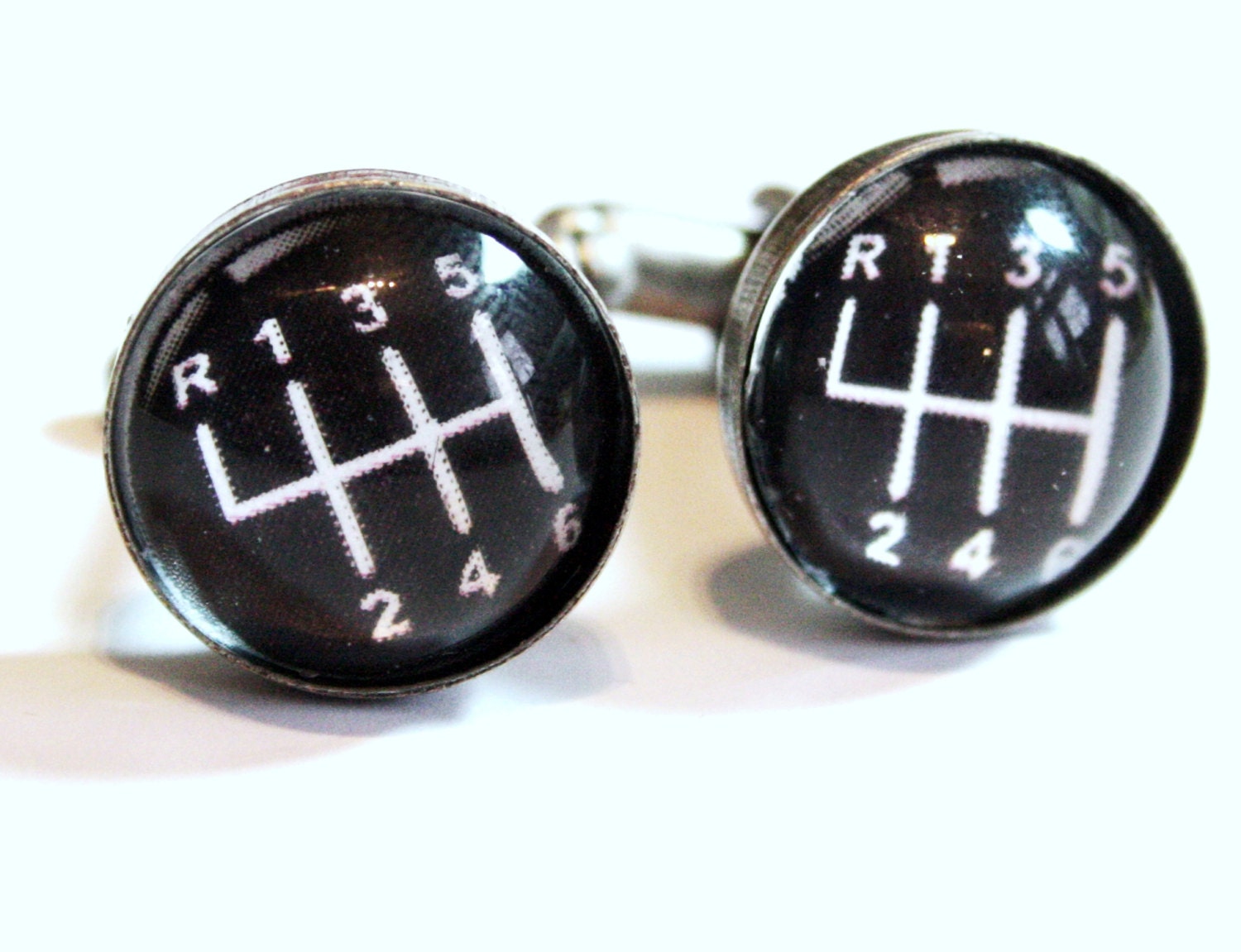 Silhouette Cufflinks - to shift into third gear