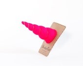 Unicorn Horn Hair Clip with Fushia Pink Felt in Tween Size Headband Costume