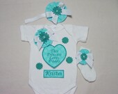 Father's Day Baby Girl Personalized Onesie Custom Boutique Bodysuit Handmade Children Clothing Coming Home Outfit Newborn Infant Clothes