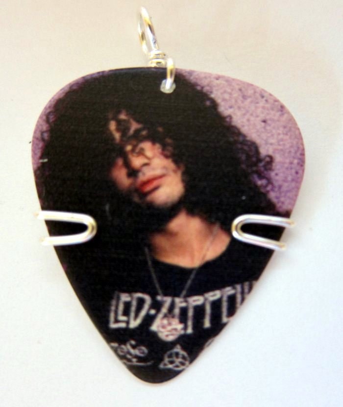 Guns and Roses Guitar Pick Pendant - Your choice of necklace or keychain