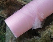 DIY Crafts, Wedding  Decor, Shimmery Light Pink Nylon Tulle, Hen Party Decor, 6" x 25 yard