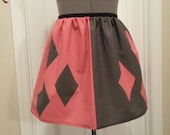 Harley Quinn inspired full skirt - made to order