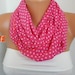 Fuchsia  Polka Dots Infinity Scarf Shawl Circle Scarf Loop Scarf Gift - for her -- fatwoman