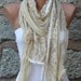 Yellow Lace Scarf Shawl Scarf - Cowl - fatwoman bridesmaid gifts
