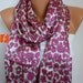 Leopard  Women  Scarf -  Leopard Scarf Cowl - Shawl  with Lace Edge