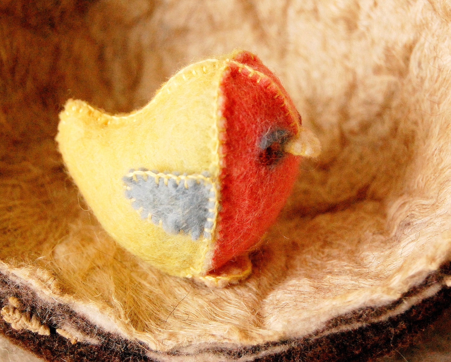 Pastel Colors Felted Baby Chicken Toy  -- EASTER Handmade Felt Pure Wool Unique Baby Chicken -- For all Ages Cute Felt Toy