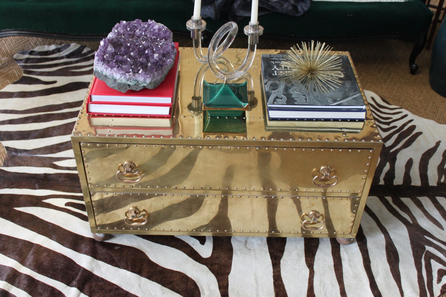 Vintage Brass Sarreid Chest