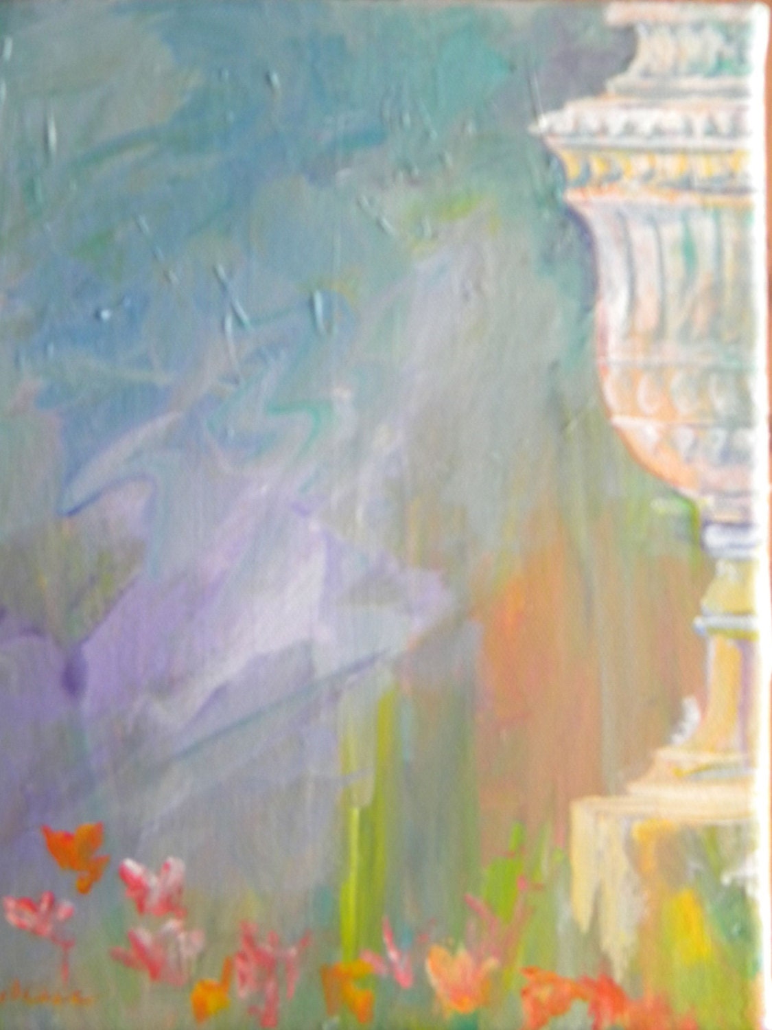 Abstract Garden Urn