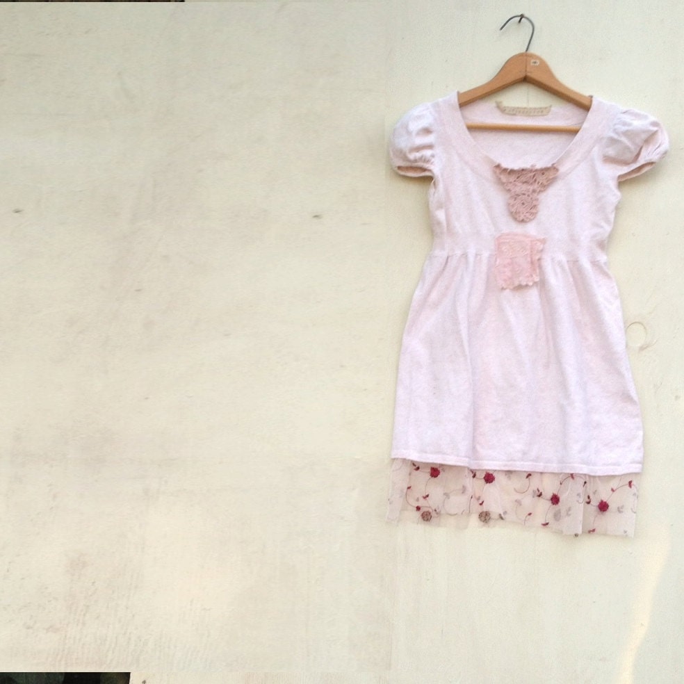 spring boho prairie girl soft pink Lace romantic Latte blouse rustic creamy Eco baby doll Lace roses shirt top