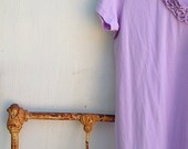 sweet lilac lavender purple rustic soft boho funky shabby upcycled polo ralph lauren ruffles voile lace dyed tunic dress - kateblossom