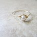 Thin Gold Pearl Ring