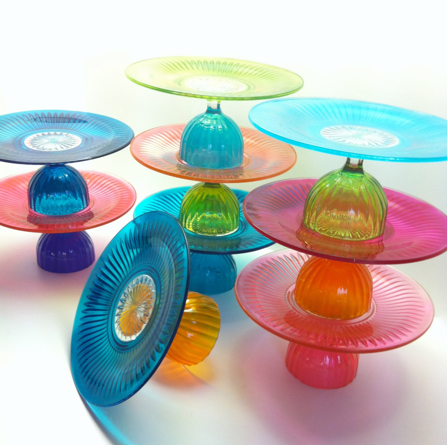 10" Cake Stand Hand Painted in Your Choice of Colors