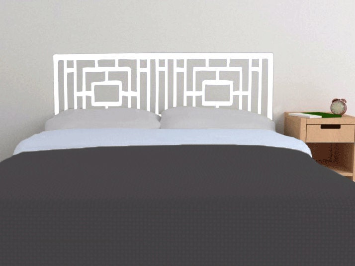 Twin Headboard decal  - Vinyl wall sticker decal - Geometric Pattern