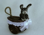 Baby, Bunny, Rabbit, Hare, OOAK, Needle Felted, by grannancan