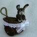 Baby, Bunny, Rabbit, Hare, OOAK, Needle Felted, by grannancan