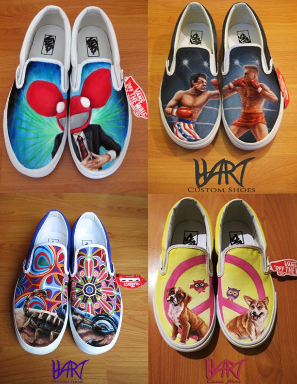 Custom painted shoes