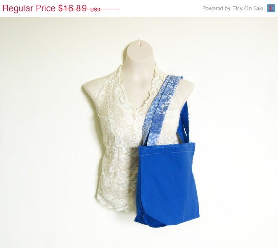 Mothers Day - Medium Tote Bag - Reusable Bag - Eco Friendly - Pure Blue