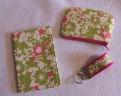 Passport Cover - Keyfob - Coin Purse Set - TWO colors to choose from