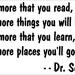 Dr. Seuss The More that You Read Vinyl Wall Decal LARGE Simple Font
