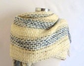 Shawl,Fashion, basket ,weave ,colorfull ,winter ,blue, yellow, white, collar, scarf, crochet ,handmade ,gift,warp,warm,stole,wedding,