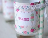 Shabby Chic Ice Cream Themed Birthday Party Drink Labels Il_170x135