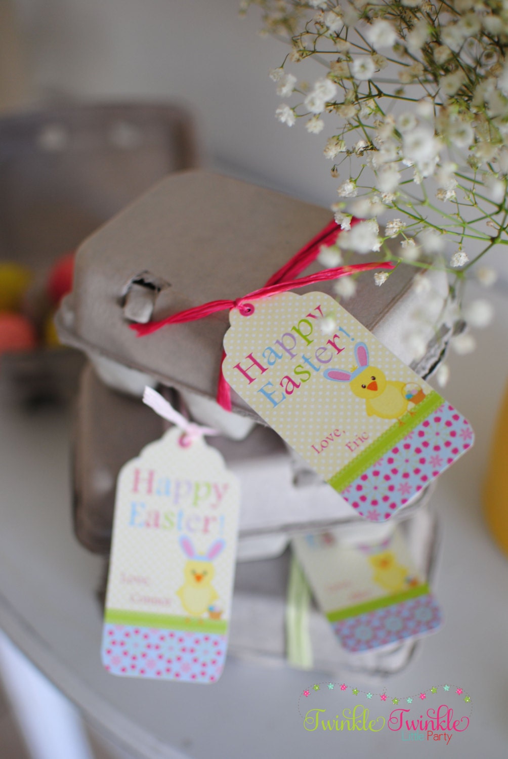 Easter Spring Yellow Chic Party Tags Il_570xn