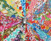 24 Liberty Lawn fabric 5 x 5inch Patchwork Charm Squares - SUMMER GARDEN