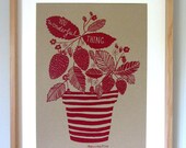 A3 print: You wonderful thing on recycled brown kraft board