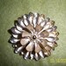 Vintage Goldtone Metal Flower pin  - Retro Starburst Brooch  - 1960's Sunburst Pin Brooch