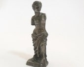 Venus De Milo Pewter Figurine Small Statuette, Signed