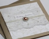 Moonlight Gold Square Wedding Invitation