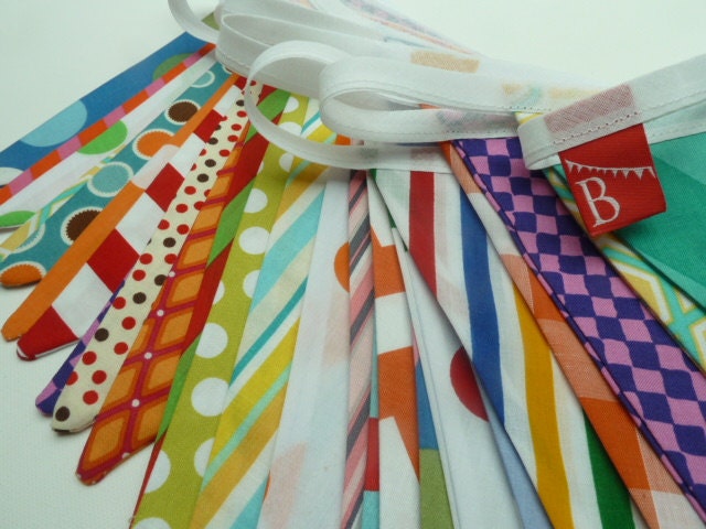 CARNIVAL PARTY Bunting, a colorful extra long bunting, 25 feet of color and excellent value. CHOOSE your color tape...