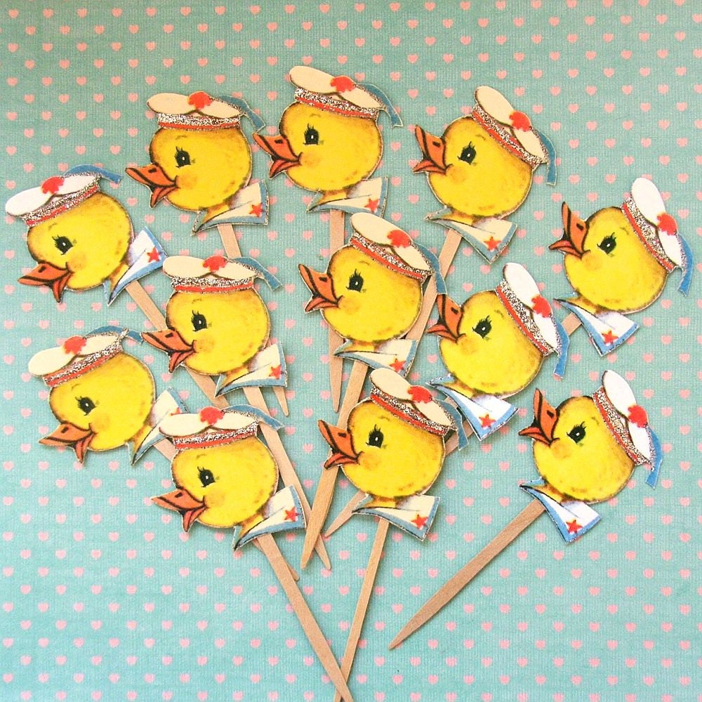 Little Sailor Duck Cupcake Toppers Il_170x135