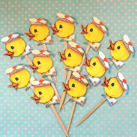 Little Sailor Duck Cupcake Toppers Il_570xn
